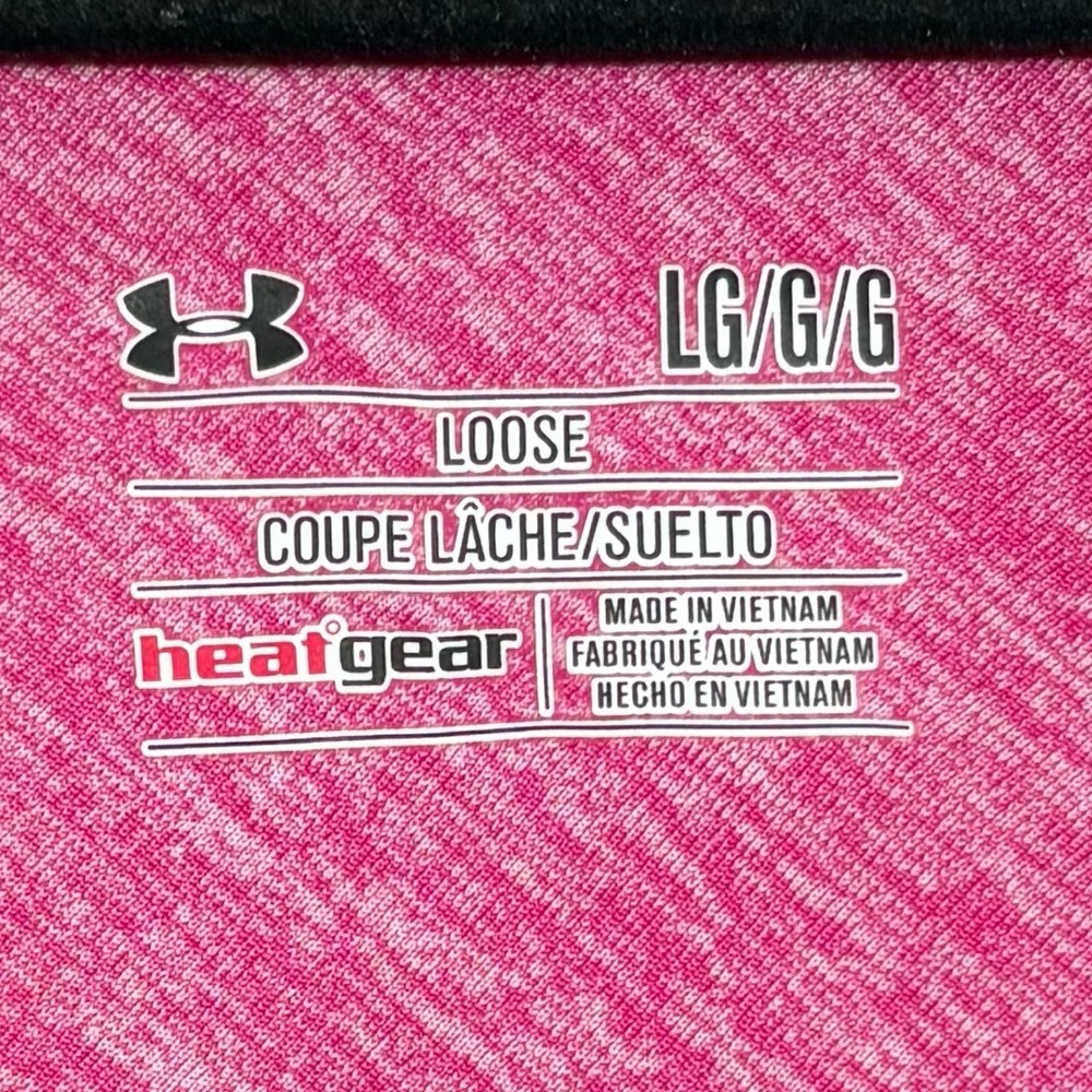 LG Men's Heathered Pink Polo Shirt - Picture 2 of 4